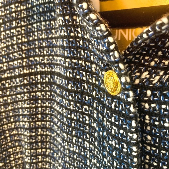 Tweed Shirt Dress with Gold Buttons - Picture 4 of 4